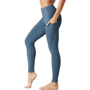 Women'S High Waist Yoga Pants Soft Tummy Control Athletic Workout Leggings With